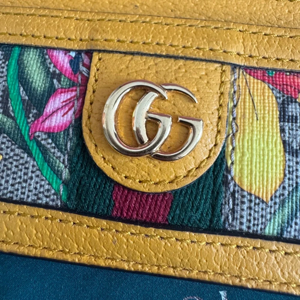 Gucci Floral Print Canvas Ophidia Card Holder - Picture 3 of 7